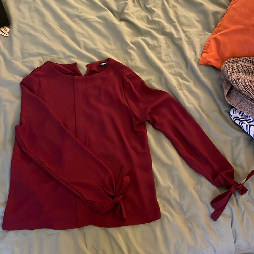 Women’s Maroon Blouse, size XS (fits more like a S)